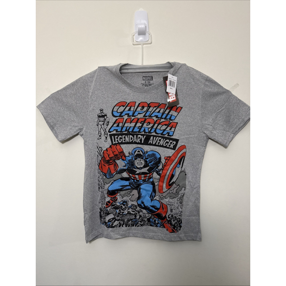 VINTAGE STYLE Marvel Comics CAPTAIN AMERICA T-Shirt MENS SMALL NEW The Avengers